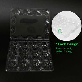 YSJFNVUI egg cartons showing secure snap-lock closure and stability.