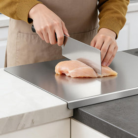 YSSDBBB Durable stainless steel cutting board for daily kitchen use