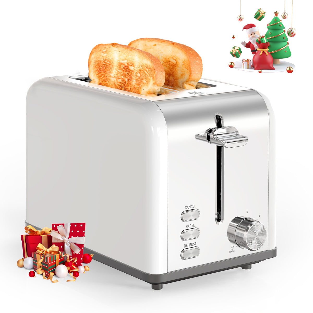 YSSOA toaster with extra-wide slot for thick breads and waffles.