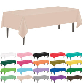 YSYJ beige 54 x 108 disposable tablecloth protecting surfaces during meals