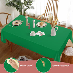 YSYJ Green tablecloth ideal for birthdays, weddings, and celebrations.