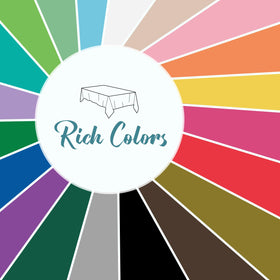 YSYJ Green tablecloth close-up highlights durable plastic construction.