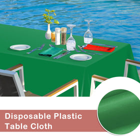 YSYJ Green tablecloth offers water resistance to safeguard tabletops.