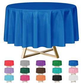 YSYJ royal blue 84-inch round tablecloth pack for quick party setup