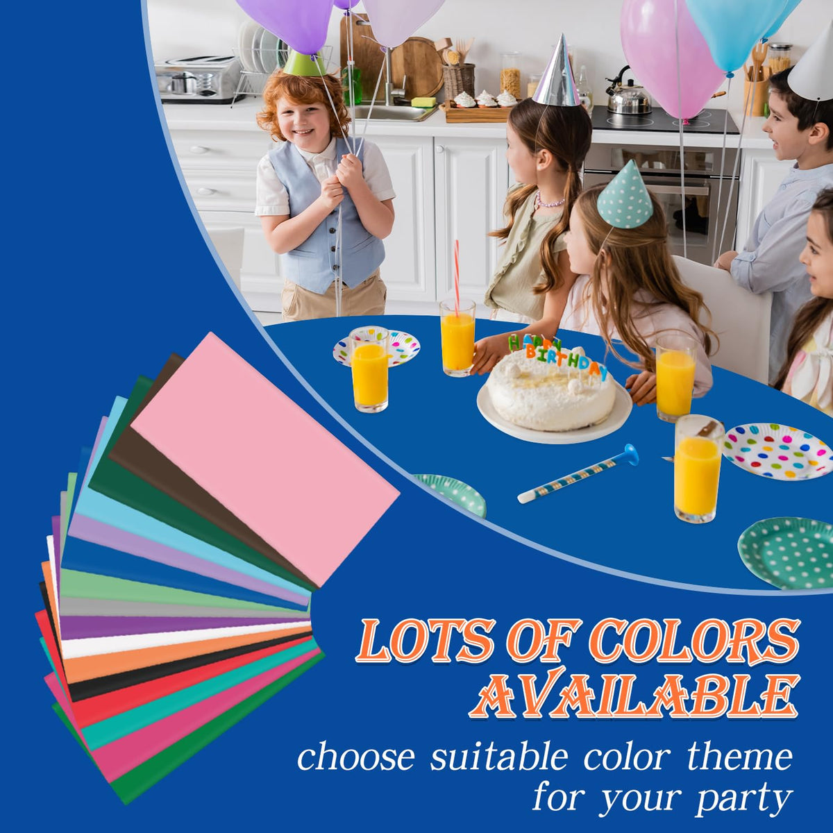 YSYJ royal blue disposable tablecloth emphasizes durability and spill resistance