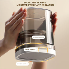 Yszaxnsr coffee canister dark-light blocking protects contents from light damage.
