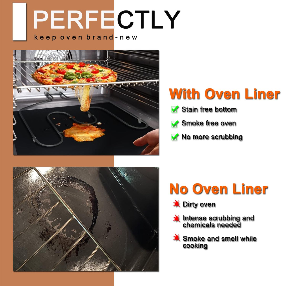 YTFGGY oven liner used as baking mat for cookies