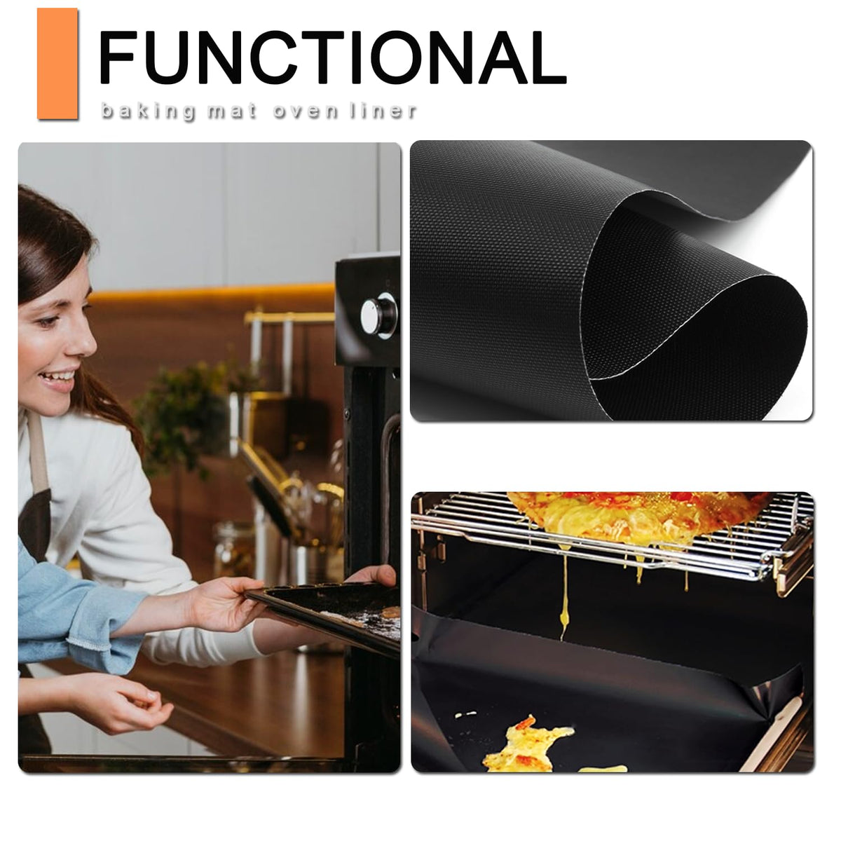 YTFGGY oven liner acting as drip-pan tray to catch drips