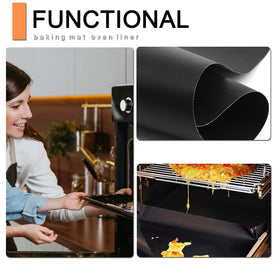 YTFGGY oven liner acting as drip-pan tray to catch drips