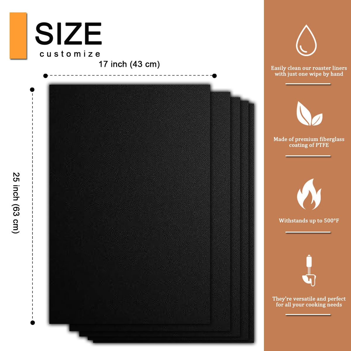 YTFGGY oven liner under heating element for easy cleanup