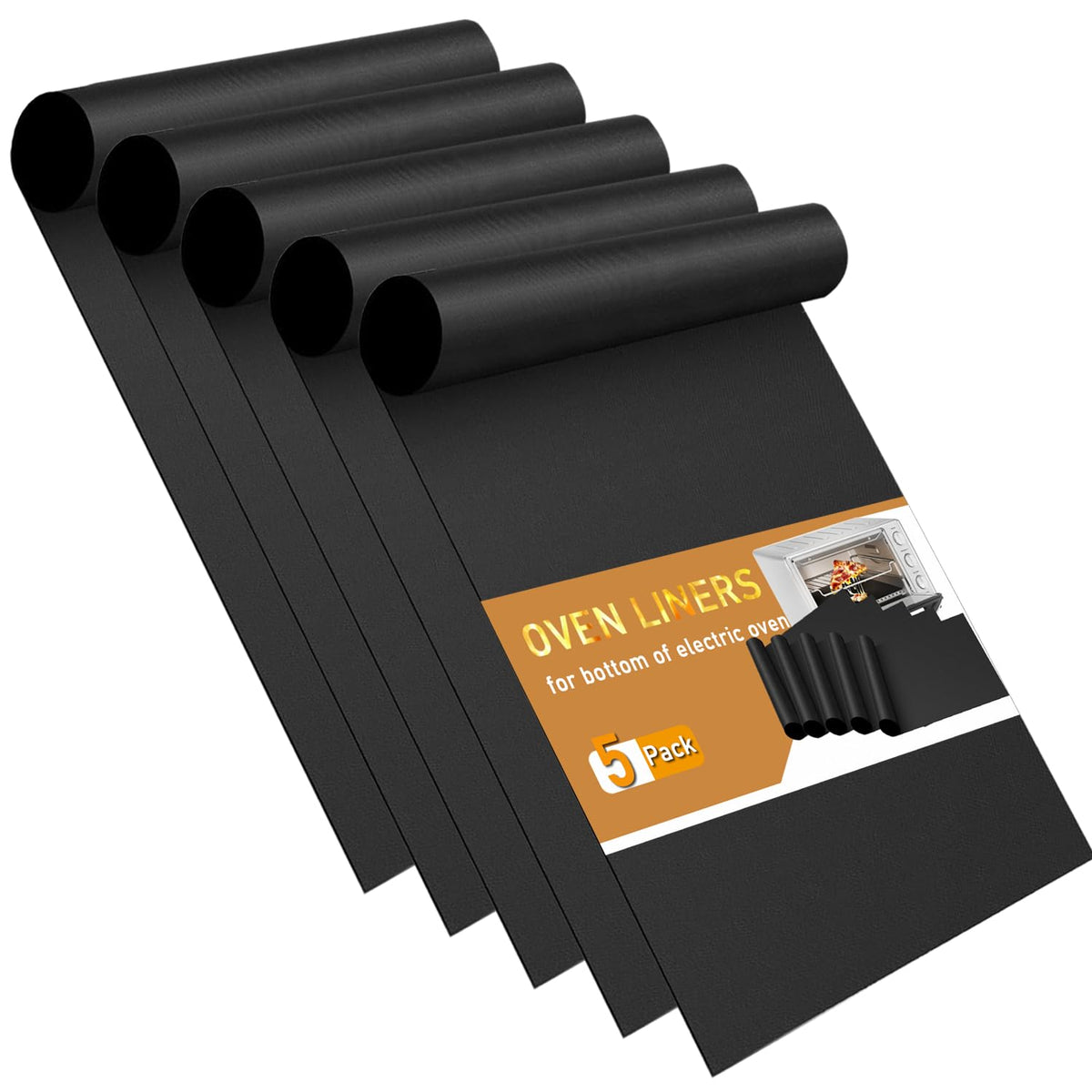 YTFGGY oven liners 17x25 pack protects oven floor from spills