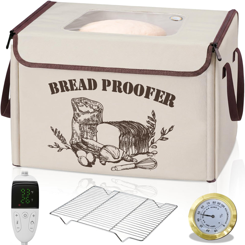YTJIWO bread proofing box folding front view for multiple dough batches