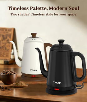 YTLAD compact kettle fits neatly on counters and small spaces
