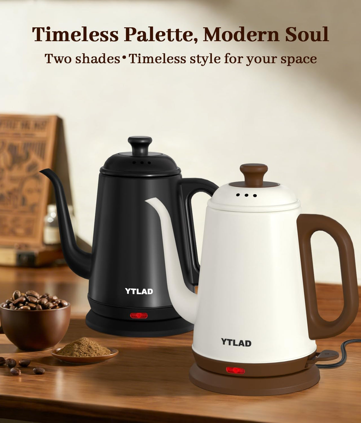 YTLAD gooseneck kettle retro-design adds vintage charm to any kitchen