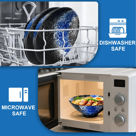 YTLEMON dishwasher and microwave-safe bowls simplify cleanup.