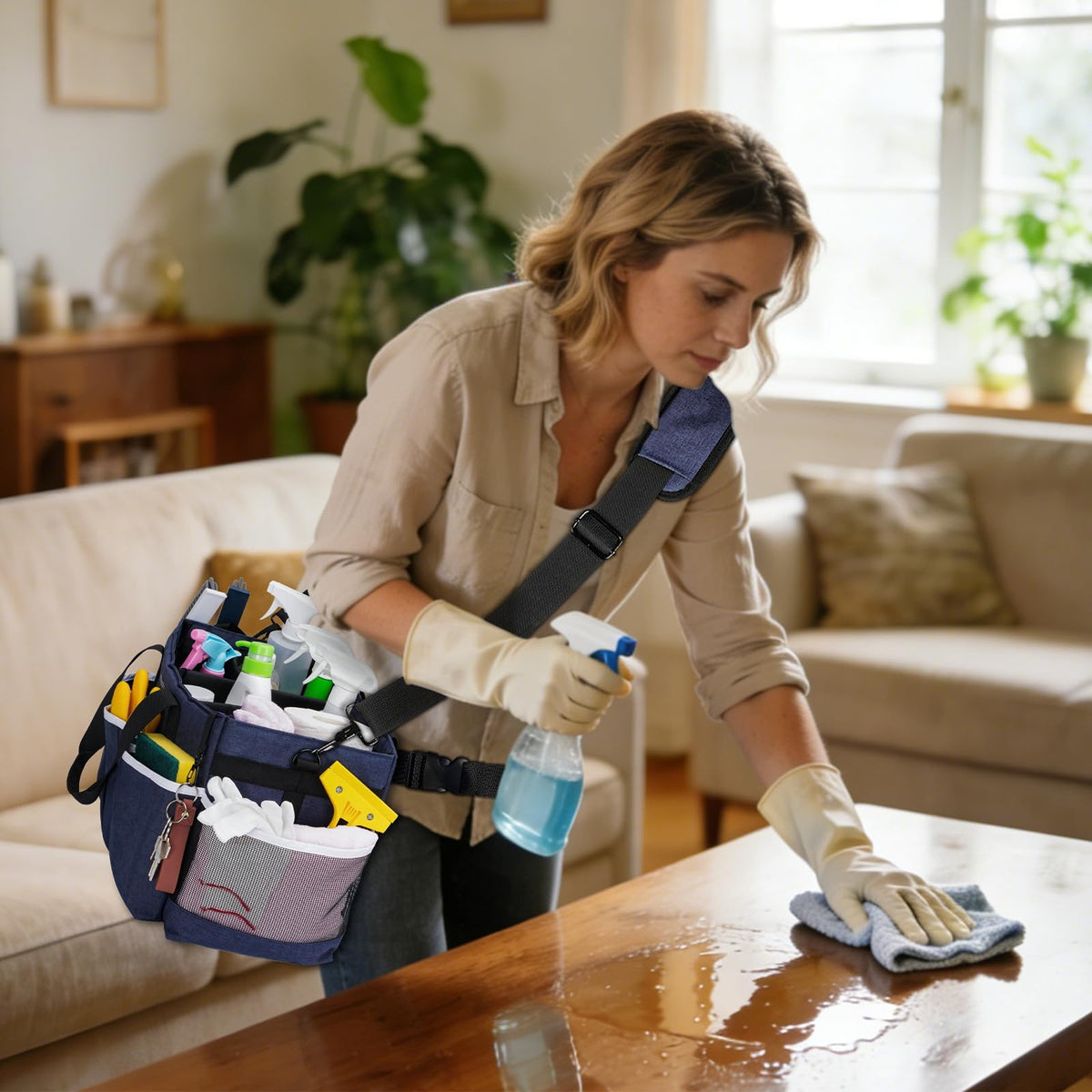 Ytonet blue cleaning caddy designed for professionals and home use.