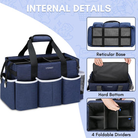 Ytonet cleaning caddy with movable base stays stable and dry during tasks.