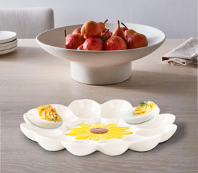 YU&CH easter-ready deviled egg dish for festive serving