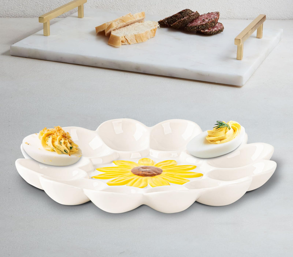 YU&CH white platter doubles as charming decor and hostess gift