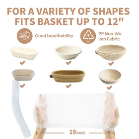 YUANSHAO banneton liner non-stick surface enables smooth dough release.