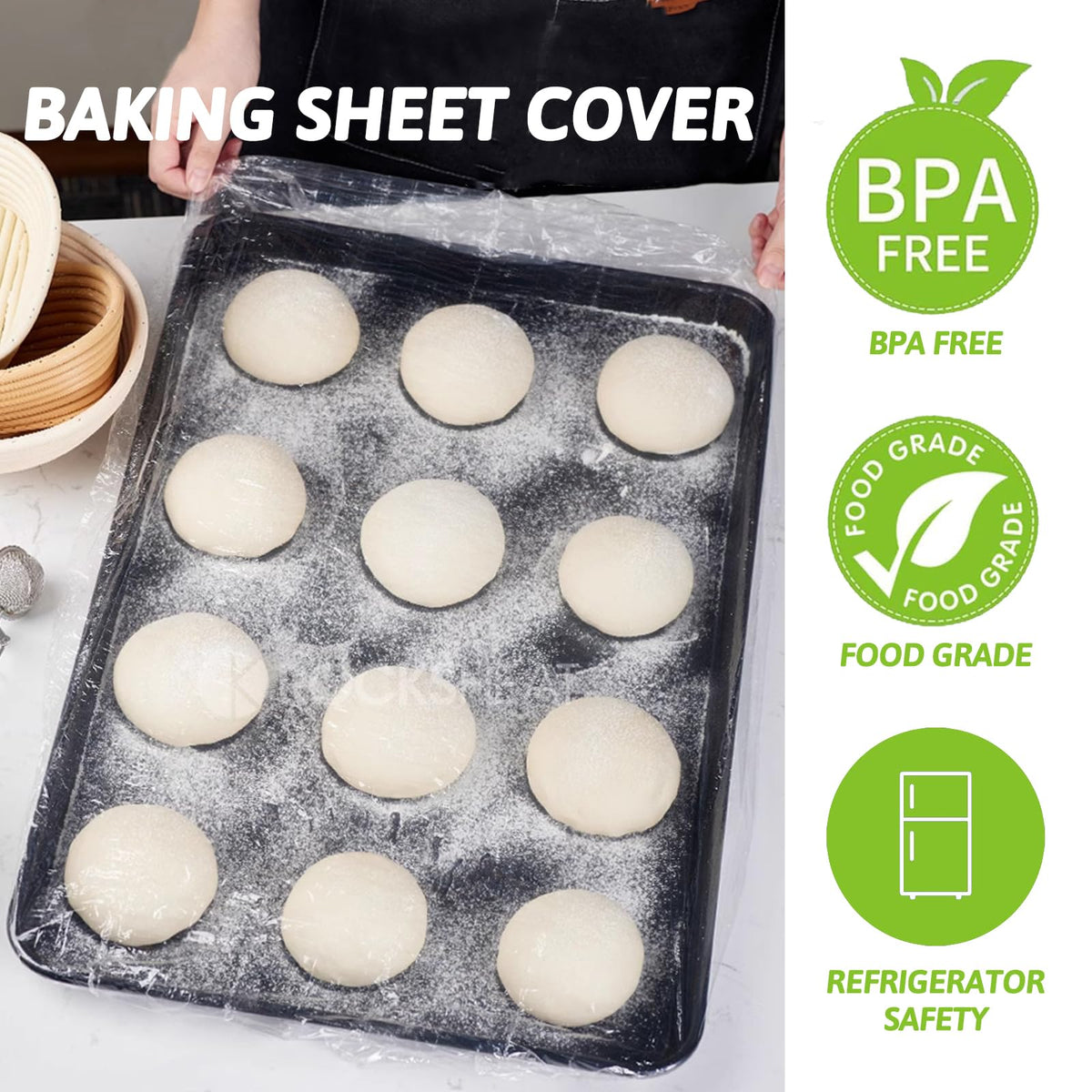 YUANSHAO BPA-free food-grade plastic cover ensures safe, reusable food storage.