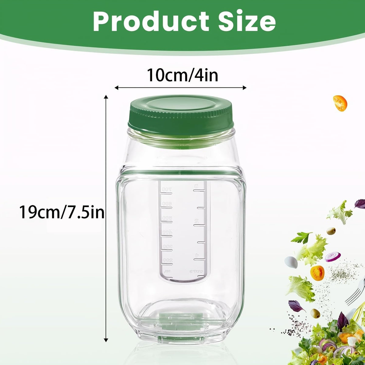 YueYangHuanTai leakproof mason jar with built-in dressing container prevents spills during transport