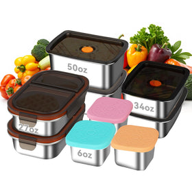 YUANYE 50 oz stainless steel container with lid for meal prep and leftovers.
