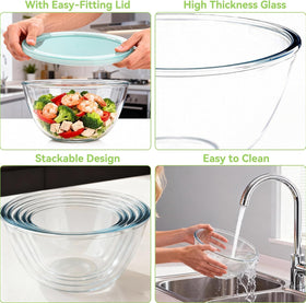 YUANYE glass bowls are dishwasher-safe for convenient cleanup.