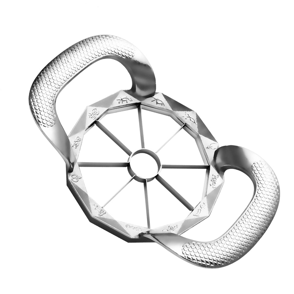 YUEJUJJ Apple Slicer with 8 blades delivering eight even slices.