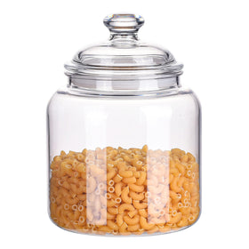 YUEJUM 50oz airtight storage jar with crystal-clear look for pantry organization.