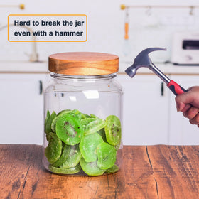 YUEJUM dishwasher-safe plastic jar ready for easy cleaning
