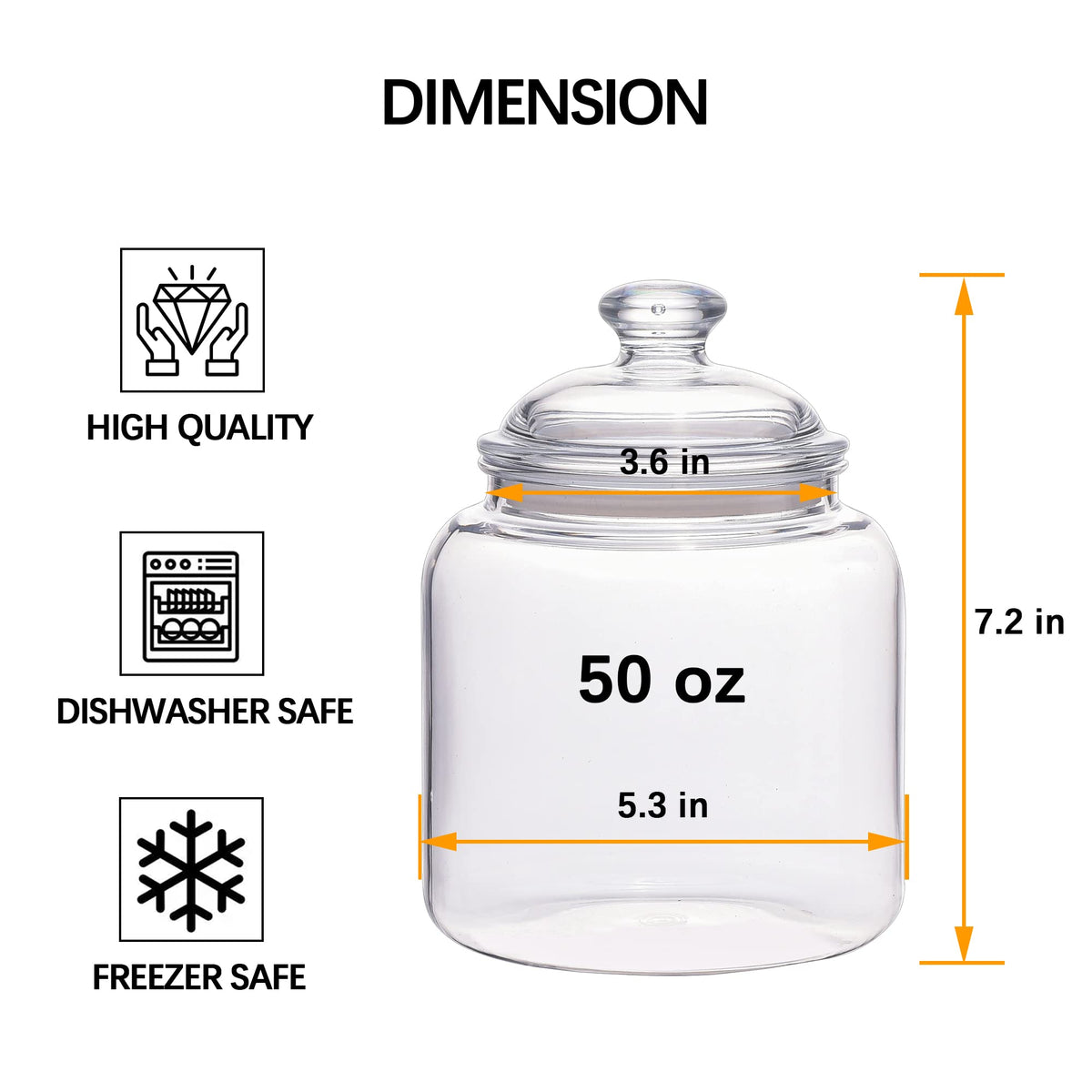 YUEJUM unbreakable apothecary jar highlights protective storage.