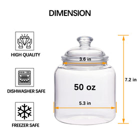 YUEJUM unbreakable apothecary jar highlights protective storage.