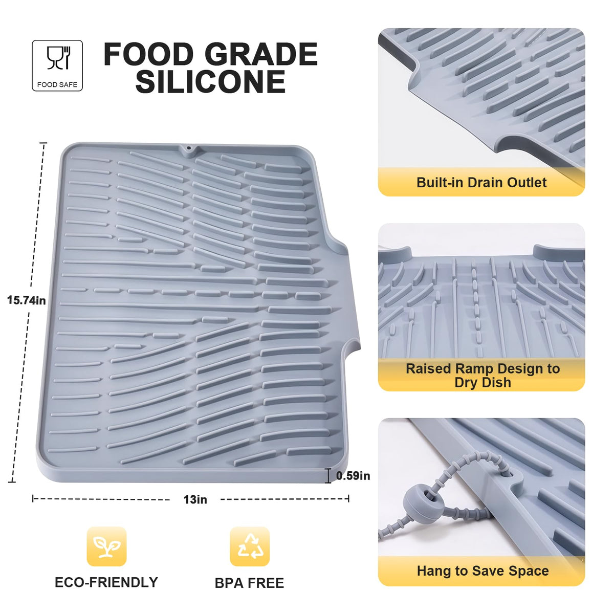 YUEYUEJIA storage-friendly mat rolls, folds, or hangs for compact storage