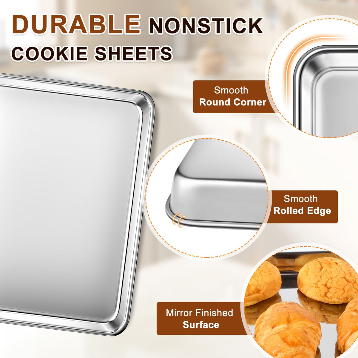 Yuiicaov rolled rim emphasizes safer handling and sturdy grip