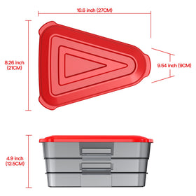 Yuiisenn pizza box camping use highlights portable meal organization.
