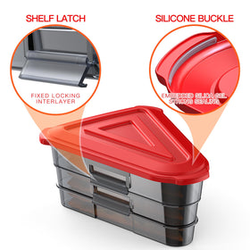 Yuiisenn pizza box lids off reveals roomy interior for daily meals.