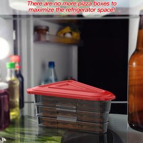 Yuiisenn pizza box stackable three layers enable organized slice storage.