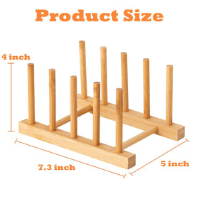 Yuixoseu bamboo dish rack side view shows compact space-saving design