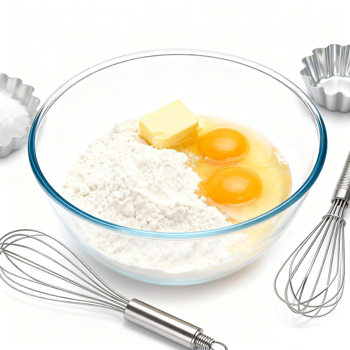 Yuixoseu dishwasher-safe glass bowl for quick cleanup after meal prep.