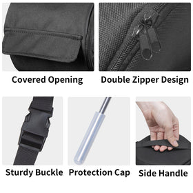 YUJHON outdoor paper towel holder with 13x5.9x5.9 inch size for easy roll access.