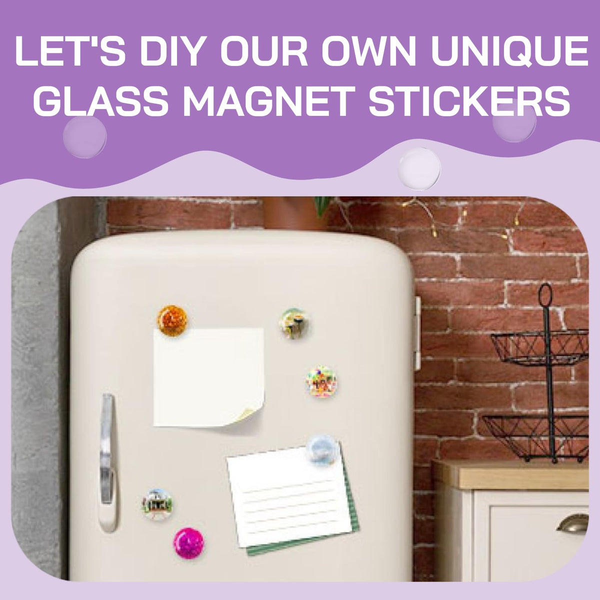 YULENANA craft kit assembly highlights versatile fridge decor options.