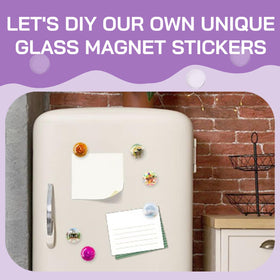 YULENANA craft kit assembly highlights versatile fridge decor options.