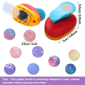 YULENANA craft punch circle shows easy, clean cuts for crafts.