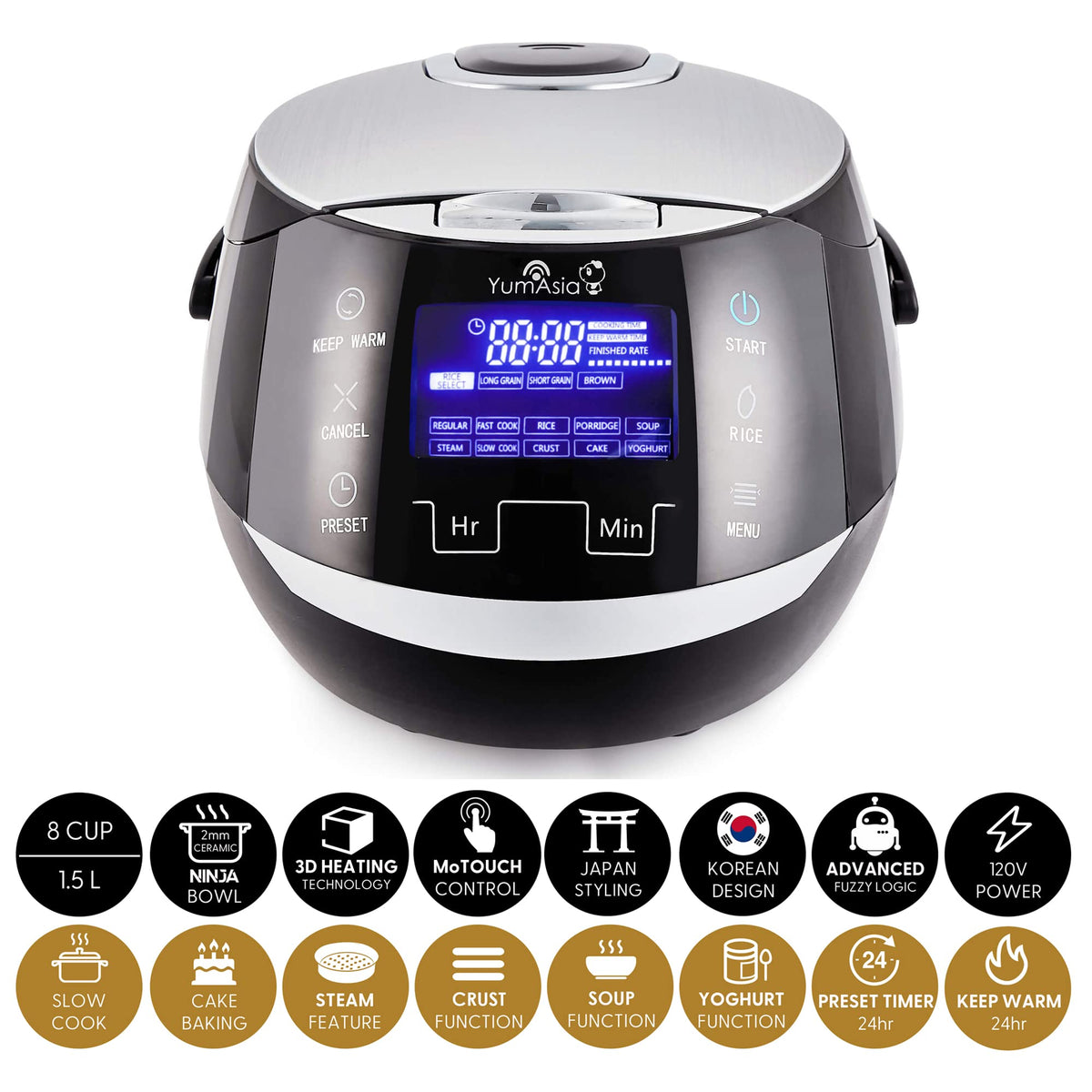 Yum Asia Sakura advanced-fuzzy-logic delivers precise texture consistently.