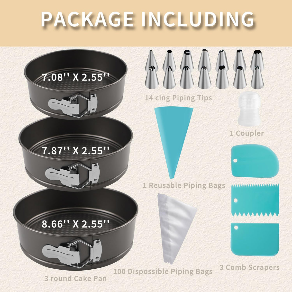 Yumatouch 9-inch cake pan ready for cheesecakes and pies.