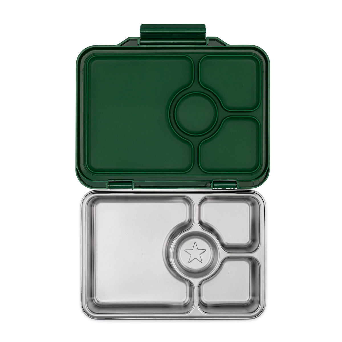 Yumbox Prêt Dublin Green box features compact, travel-friendly design