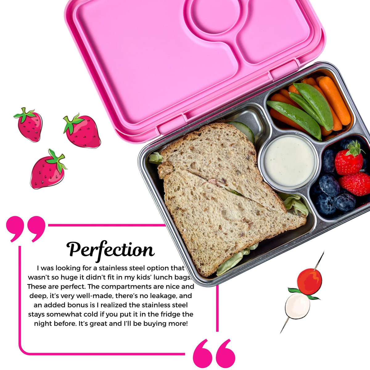 Normandy blue color adds a cheerful touch to lunch gear.