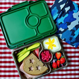 Yumbox Prêt sandwich-friendly compartment with additional sections for sides