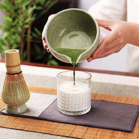 YUMHUM bamboo whisk and scoops ready for authentic whisking at home